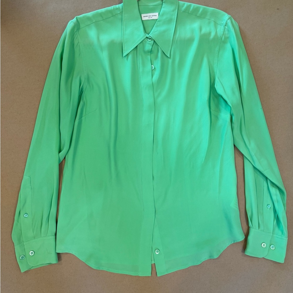 Dries Van Noten Vibrant Green Shirt